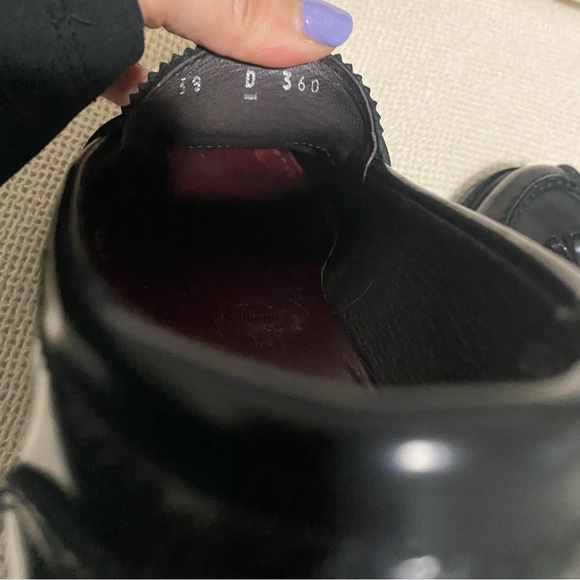 Vero Cuoio Black Tassel Loafers size 38  leather - Picture 12 of 16